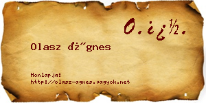Olasz Ágnes névjegykártya
