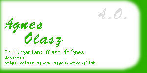 agnes olasz business card